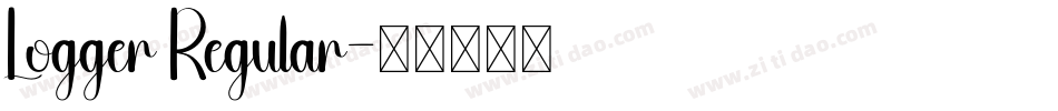 Logger Regular字体转换